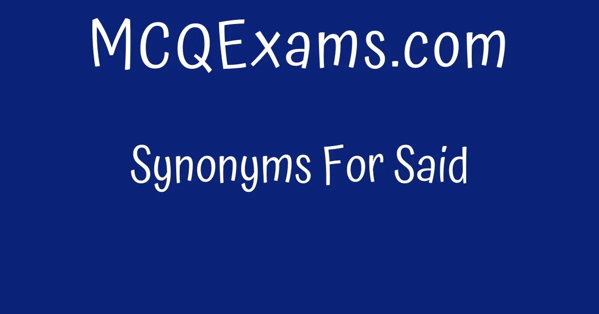 synonyms-for-said-mcqexams