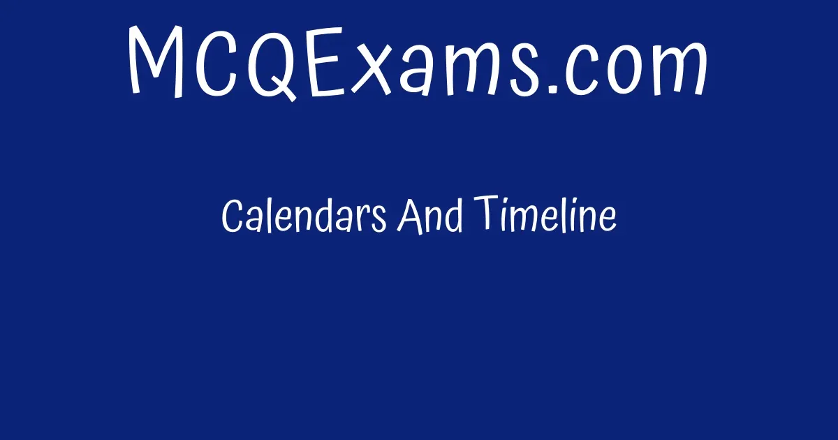 calendars-and-timeline-mcqexams